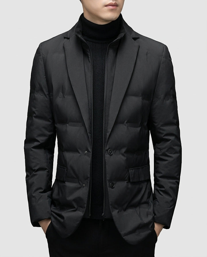 Men’s Quilted Jacket with Double Closure - Front [Lystr 6a996161477266cd33aeb9ac:front]