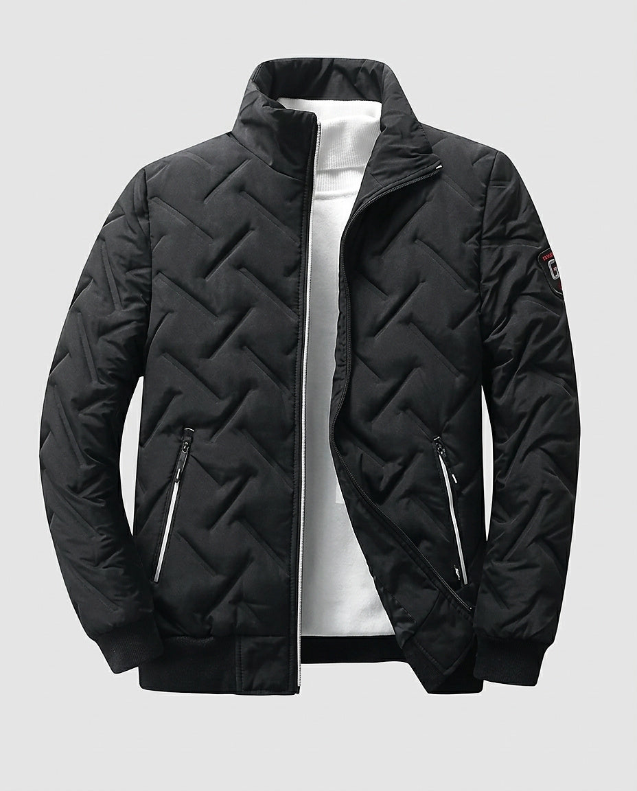 Men’s Puffer Jacket with Pockets - Front [Lystr 6a99617d477266cd33aeb9b8:front]