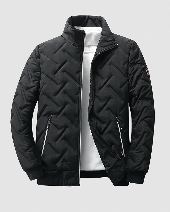Men’s Puffer Jacket with Pockets - Front [Lystr 6a99617d477266cd33aeb9b8:front]