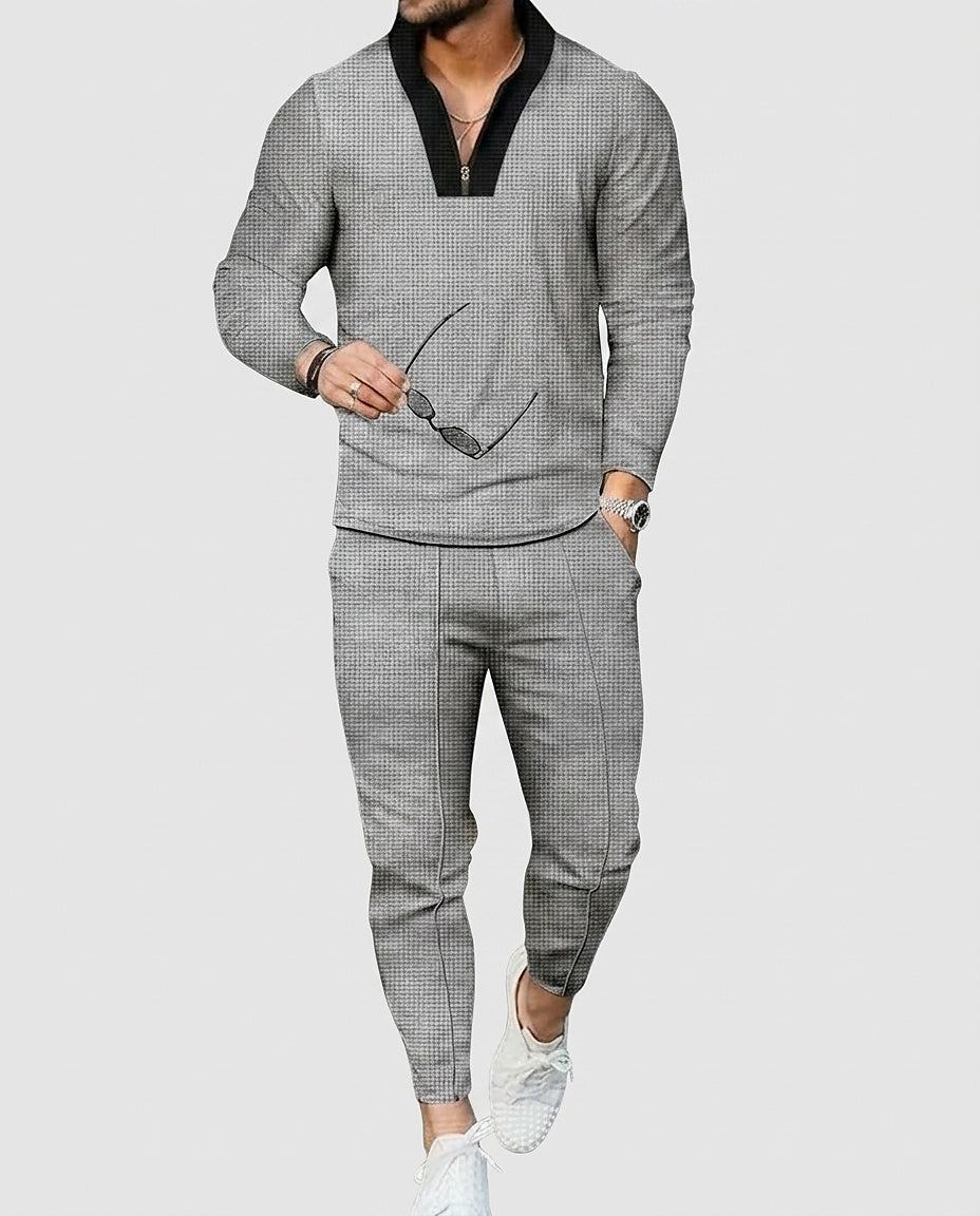 Men’s Long-Sleeve Top and Pants Set - Front [Lystr 6a996187477266cd33aeb9be:front]