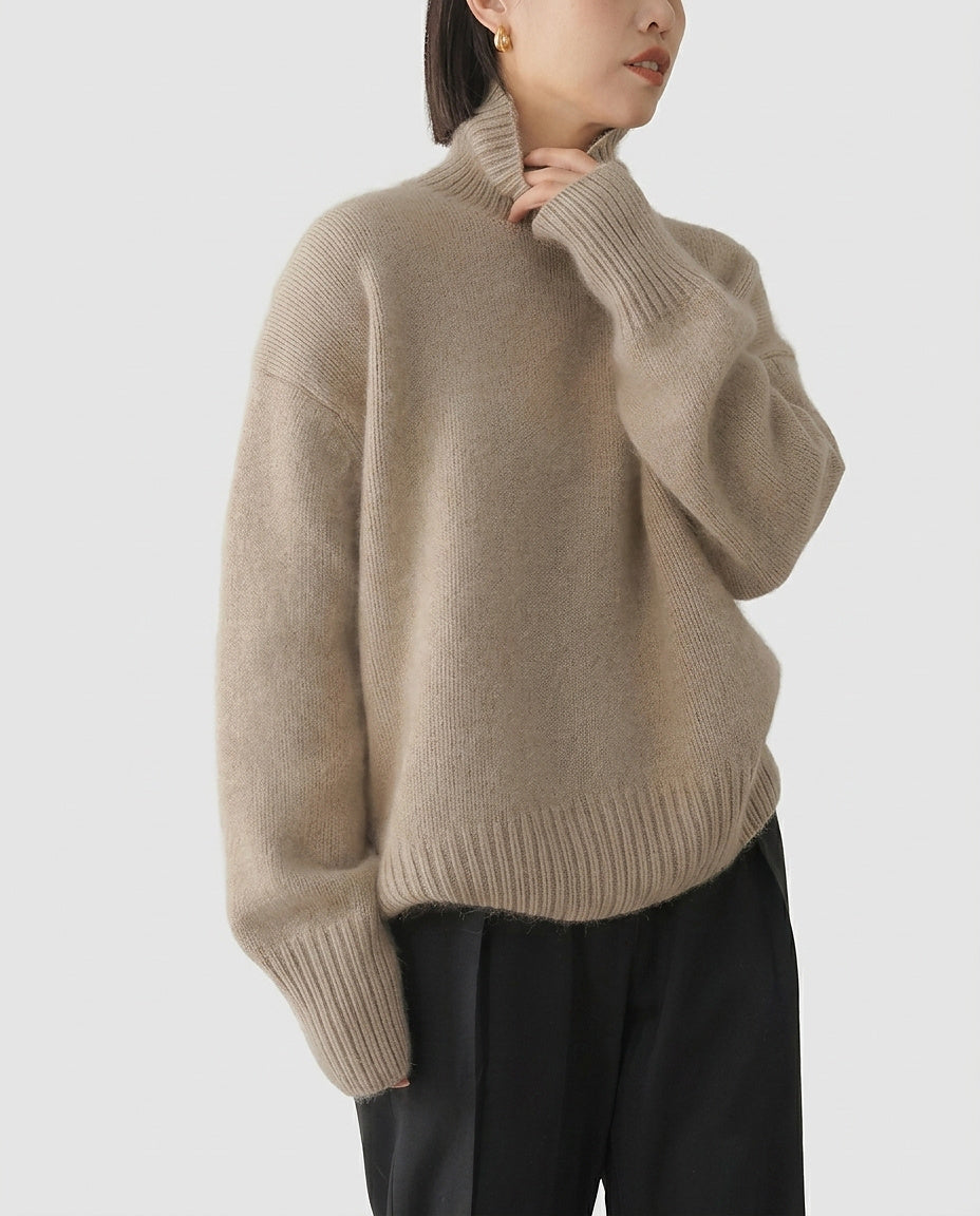 Women’s Turtleneck Sweater with Ribbed Cuffs - Front [Lystr 6a996191477266cd33aeb9c1:front]