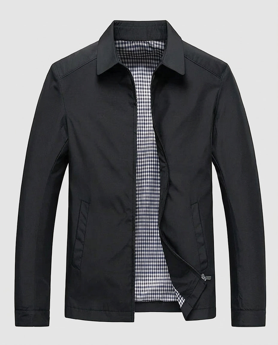 Men’s Jacket with Folded Collar - Front [Lystr 6a9961ad477266cd33aeb9d0:front]