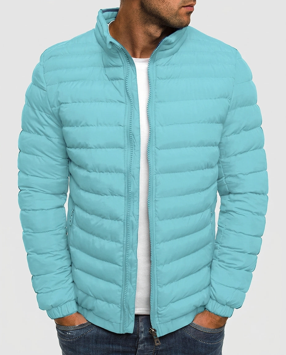 Men’s Quilted Puffer Jacket - Front [Lystr 6a9962fd477266cd33aeb9e8:front]