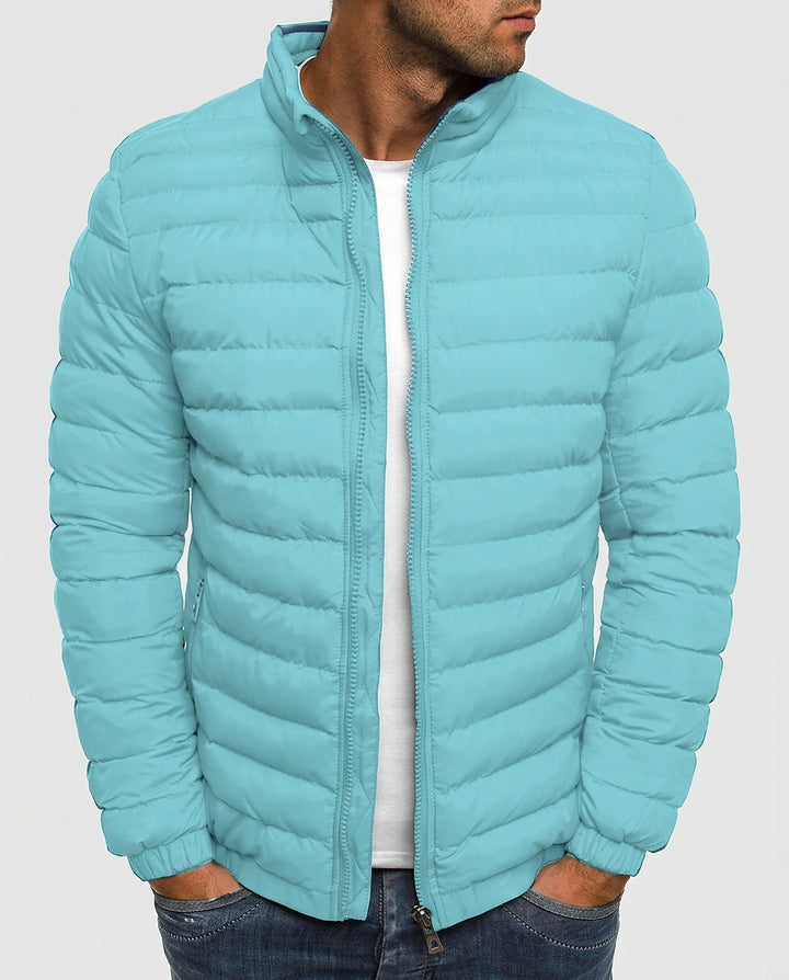 Men’s Quilted Puffer Jacket - Front [Lystr 6a9962fd477266cd33aeb9e8:front]
