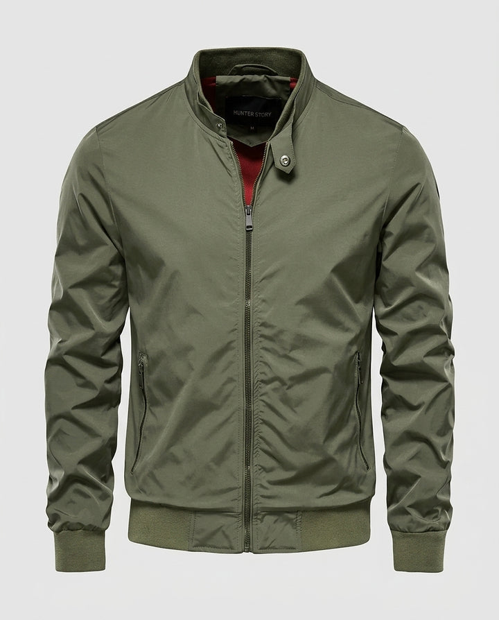 Men’s Jacket with Zip Closure and Pockets - Front [Lystr 6a996327477266cd33aeb9fd:front]