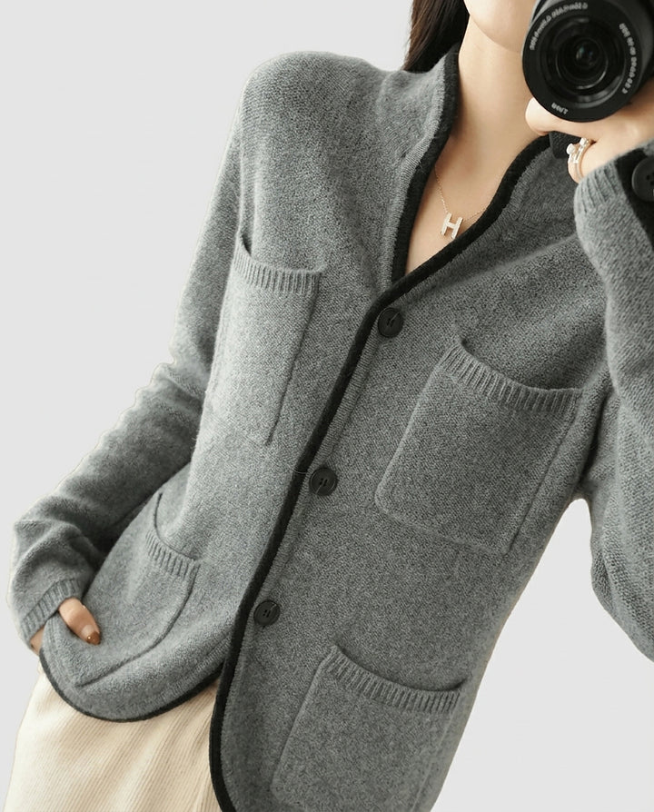 Women’s Cardigan with Buttons and Pockets - Front [Lystr 6a99633c1dea861c94a5ac33:front]