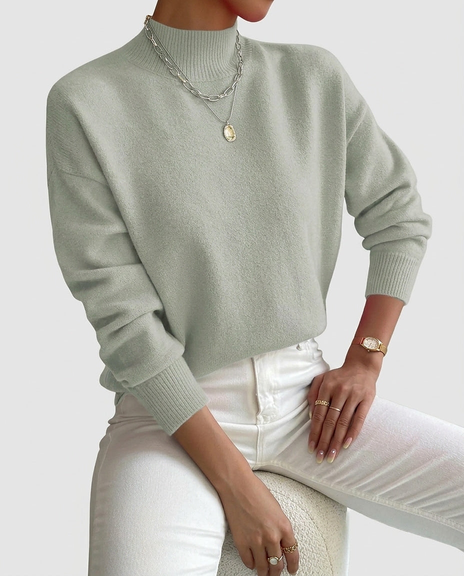 Women’s High-Neck Sweater - Front [Lystr 6a996409ab5f8d91f4cef6a9:front]