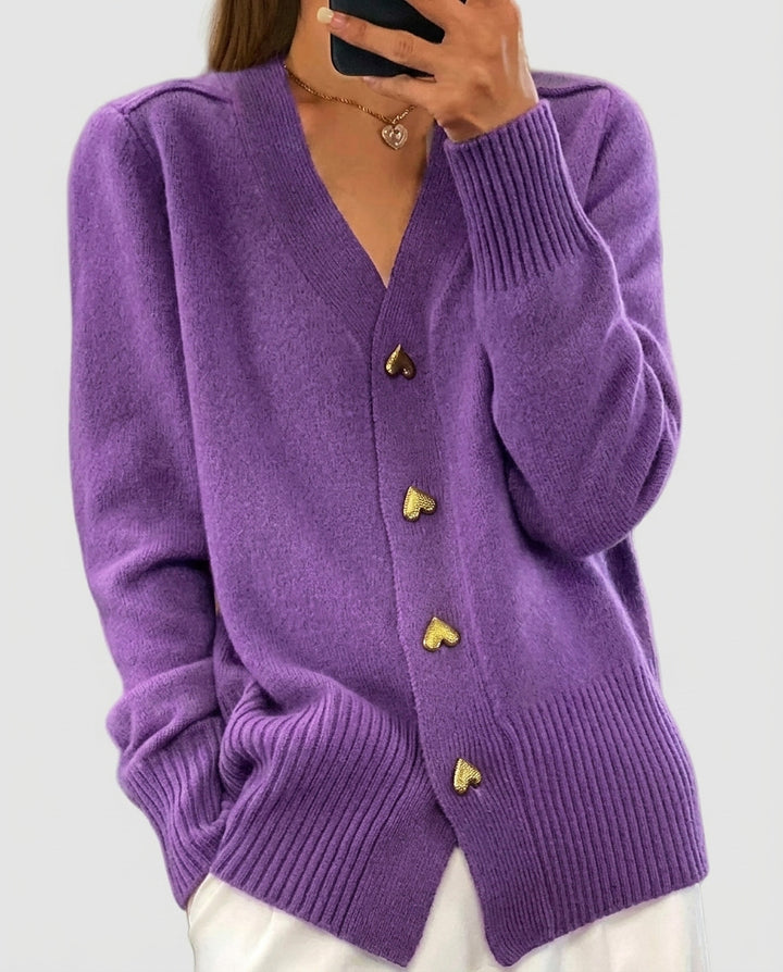Women’s V-Neck Cardigan - Front [Lystr 6a9964e00c146a178edd411f:front]
