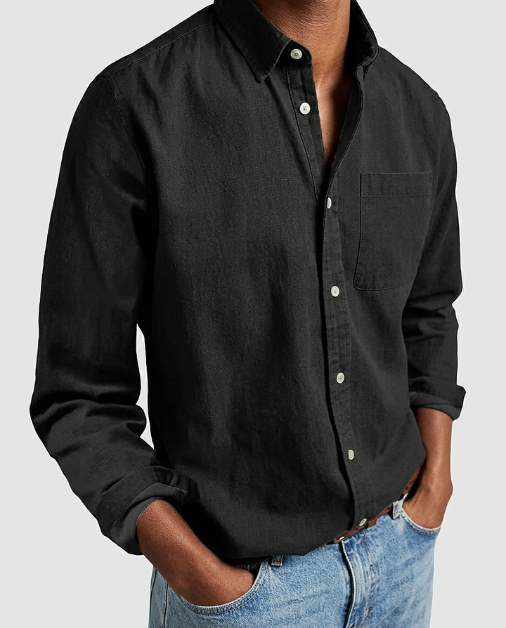 Men | Long-sleeved shirt with chest pocket - Front [Lystr 6a9966140c146a178edd4140:front]