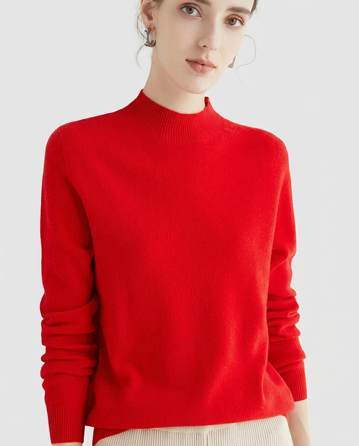 Women | Long-sleeved sweater with ribbed collar - Front [Lystr 6a9966440c146a178edd4155:front]