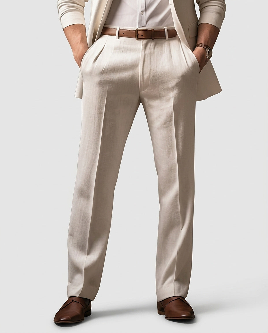 Men | Trousers with straight fit and button closure - Front [Lystr 6a996874ab5f8d91f4cef6ca:front]