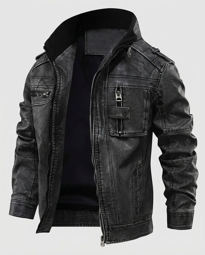 Men’s Tactical Bomber Jacket with Utility Pockets - Front [Lystr 6a9968b5ab5f8d91f4cef6e8:front]