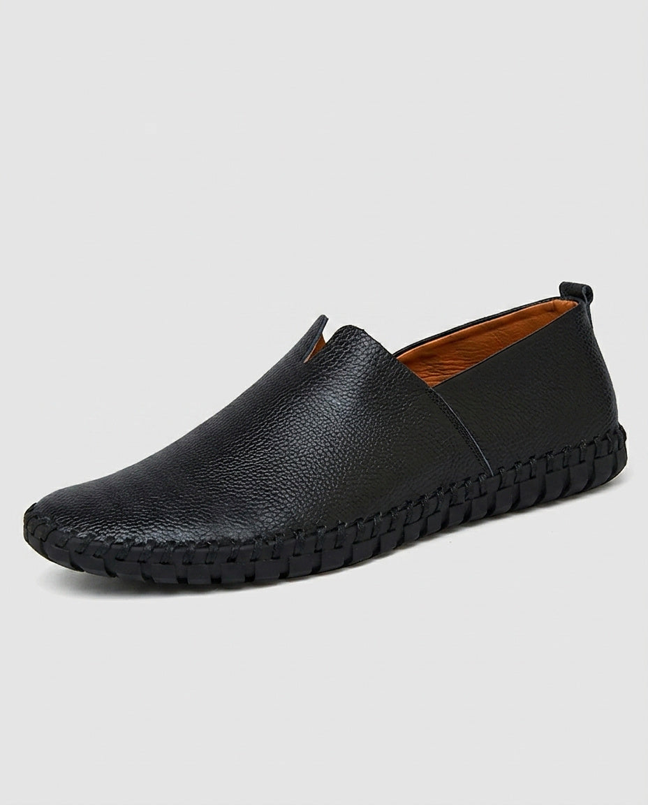 Men’s Slip-On Loafers with Textured Rubber Sole - Front [Lystr 6a9968c6ab5f8d91f4cef6ee:front]
