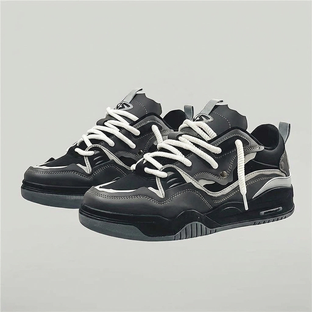 Men’s Multi-Layered Low-Top Lace-Up Sneakers