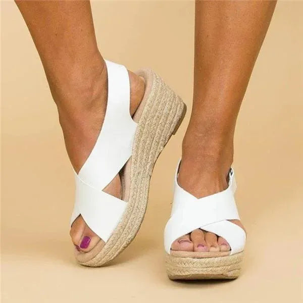 Women’s Crisscross Strap Wedge Sandals