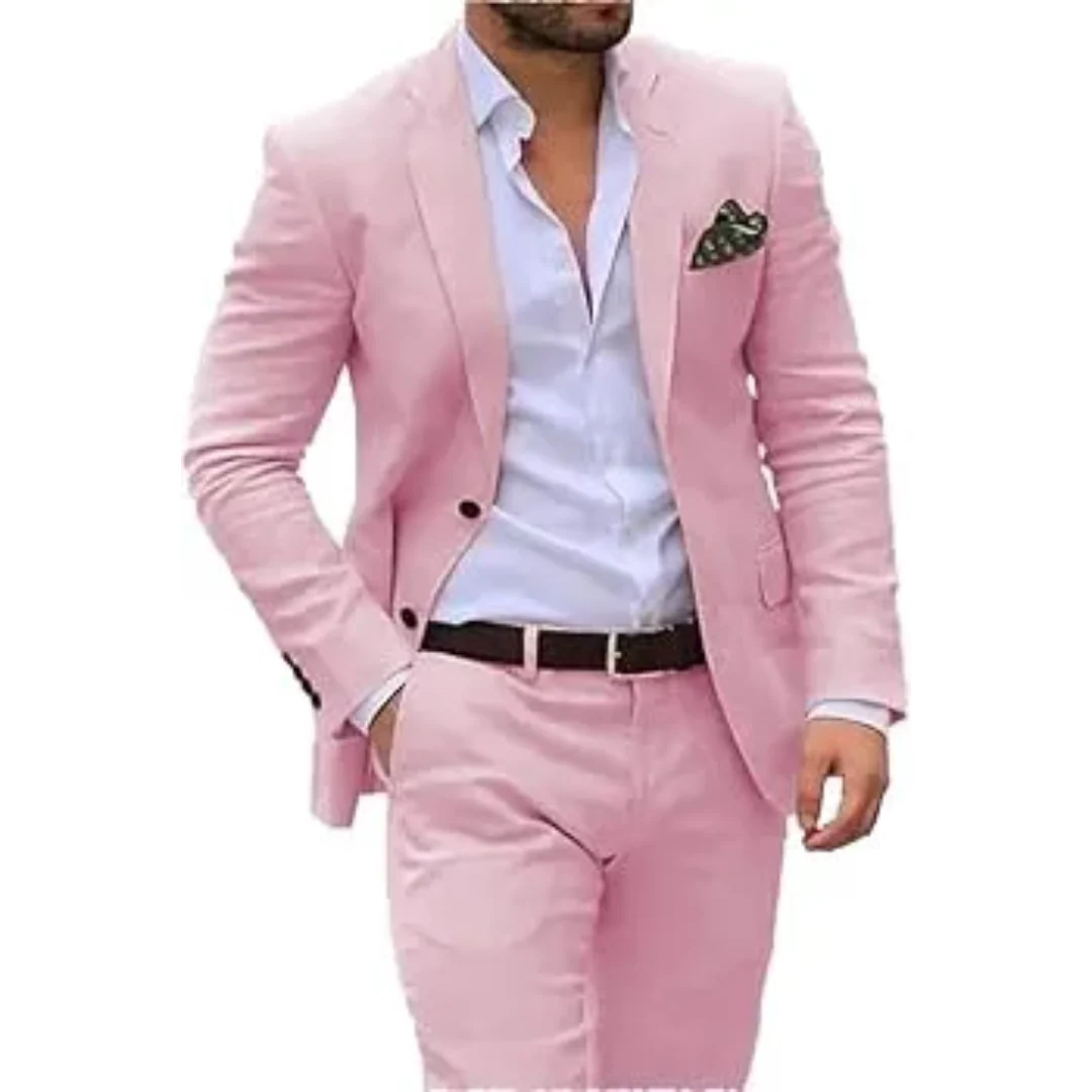 Men’s Slim-Fit Two-Piece Suit Set