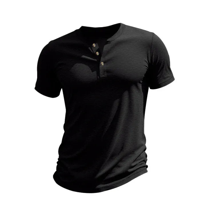Men's Short Sleeve Henley T-Shirt