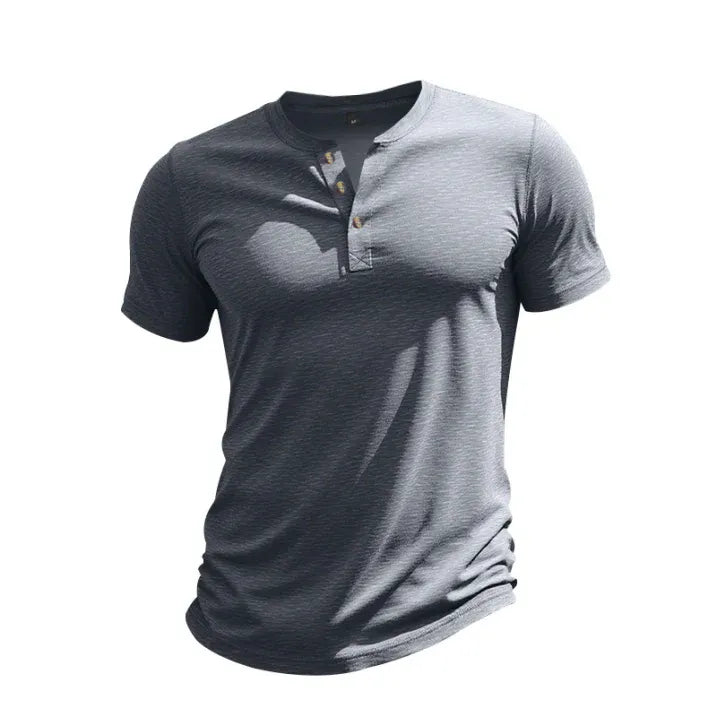Men's Short Sleeve Henley T-Shirt
