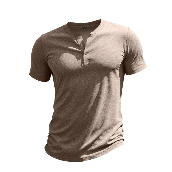 Men's Short Sleeve Henley T-Shirt