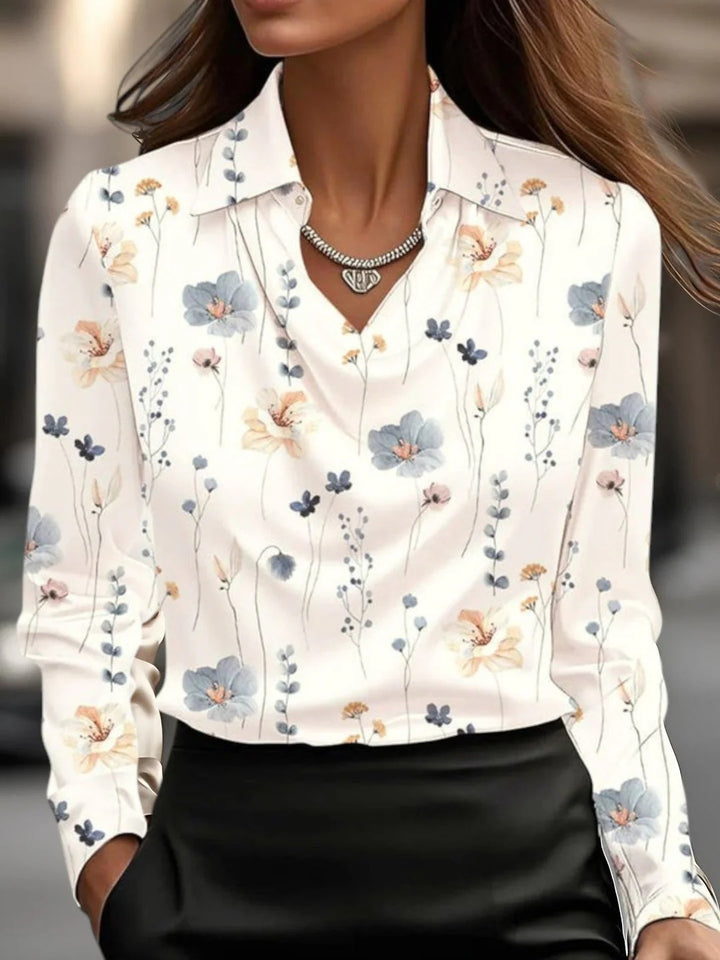 Women’s Cowl Neck Long-Sleeve Blouse