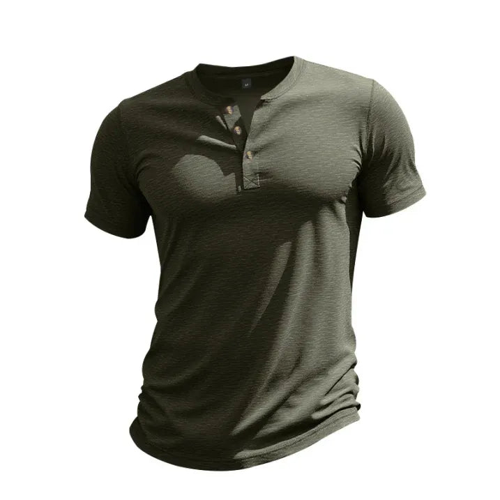Men's Short Sleeve Henley T-Shirt