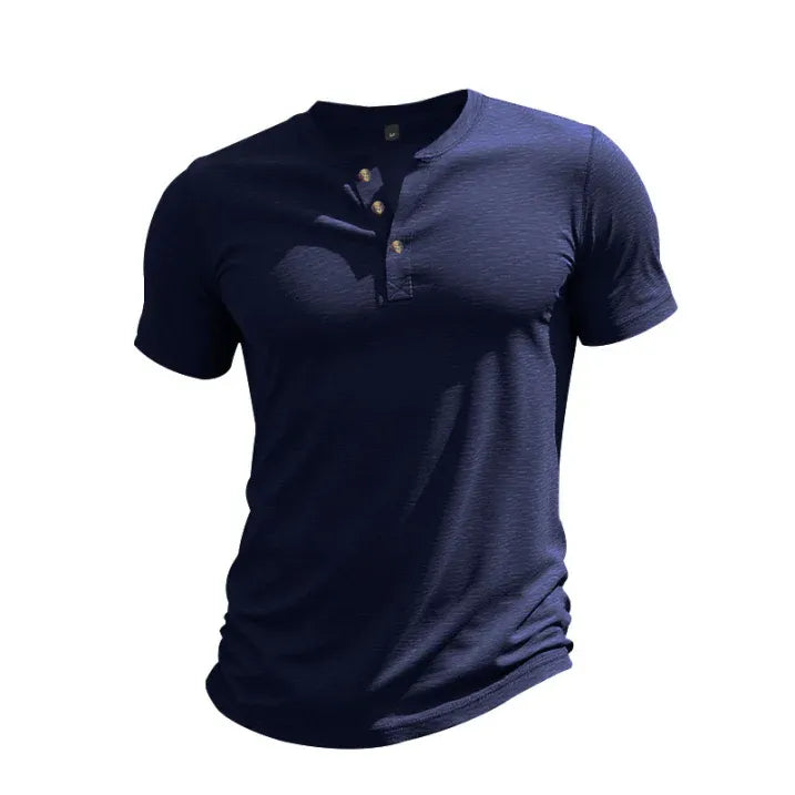 Men's Short Sleeve Henley T-Shirt