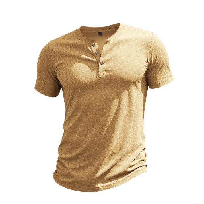 Men's Short Sleeve Henley T-Shirt