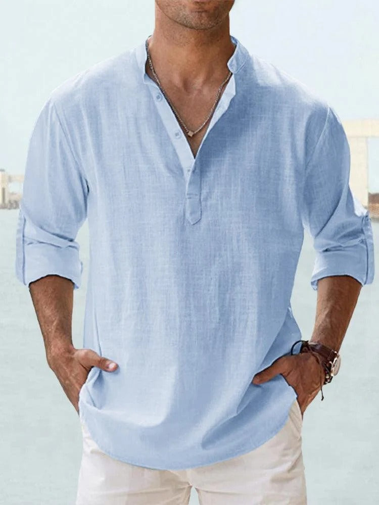 Men’s Shirt with Roll-Tab Sleeves