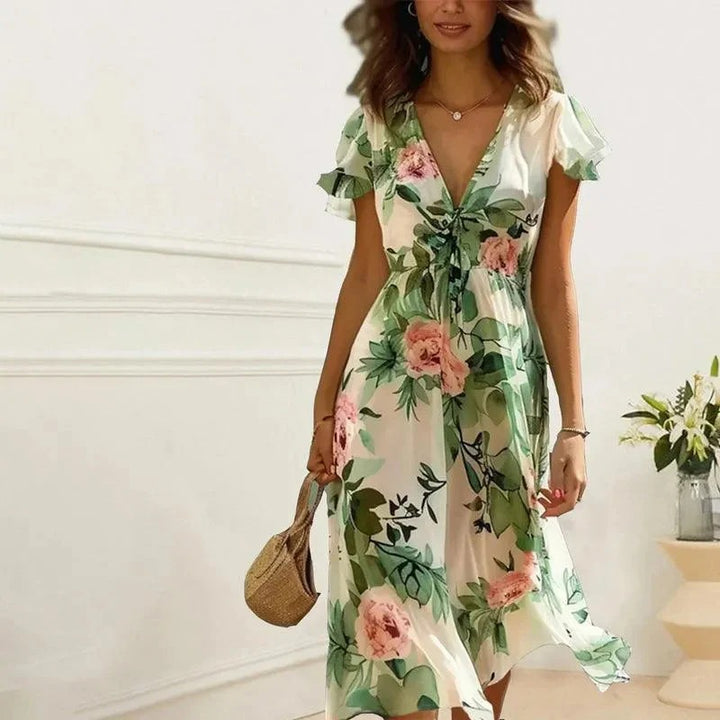 Women's Floral Print Midi Dress