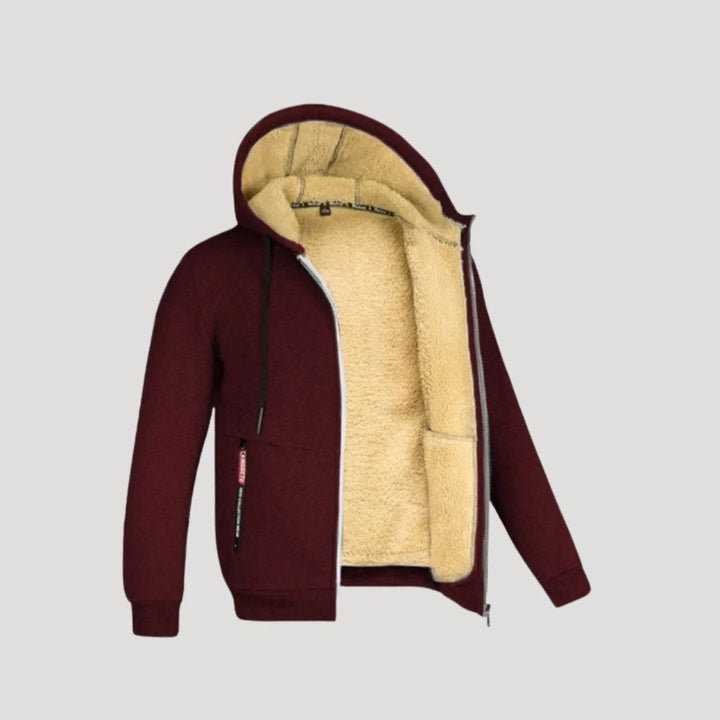MEn's Plush-Lined Full-Zip Hoodie