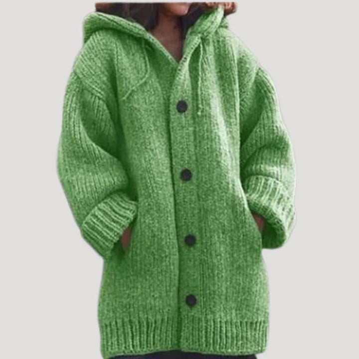 Women's Hooded Chunky-Knit Cardigan