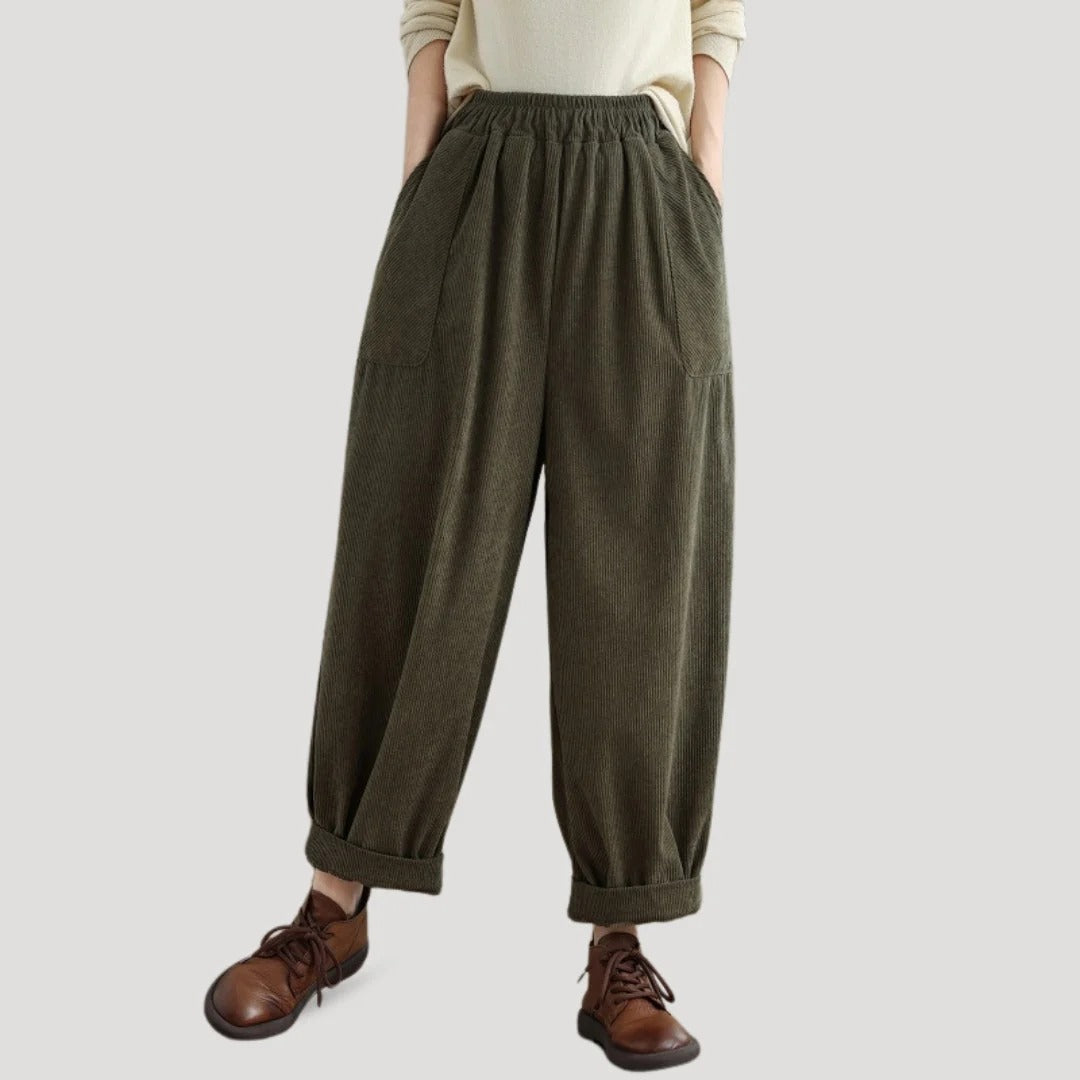 Women’s Wide-Leg Corduroy Pants