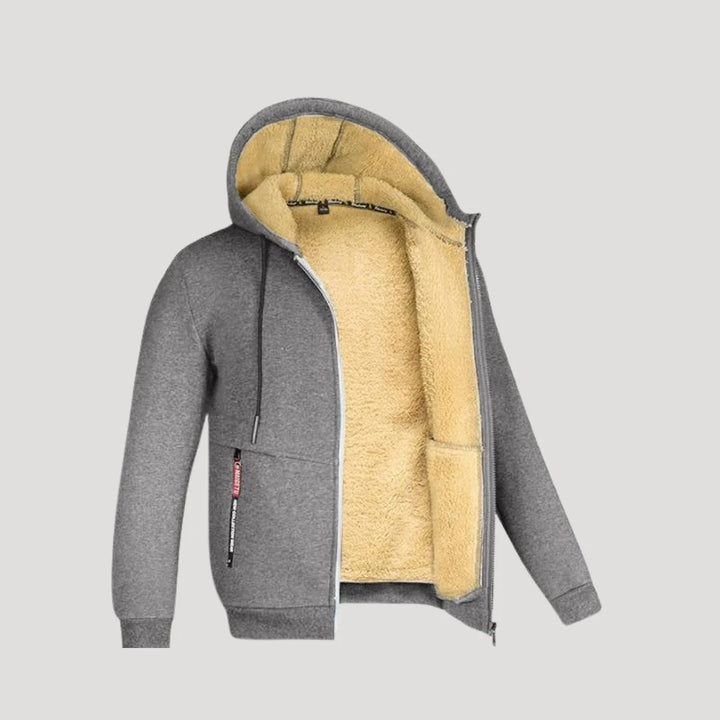 MEn's Plush-Lined Full-Zip Hoodie