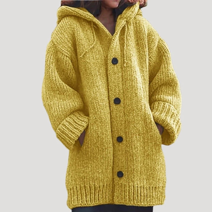 Women's Hooded Chunky-Knit Cardigan