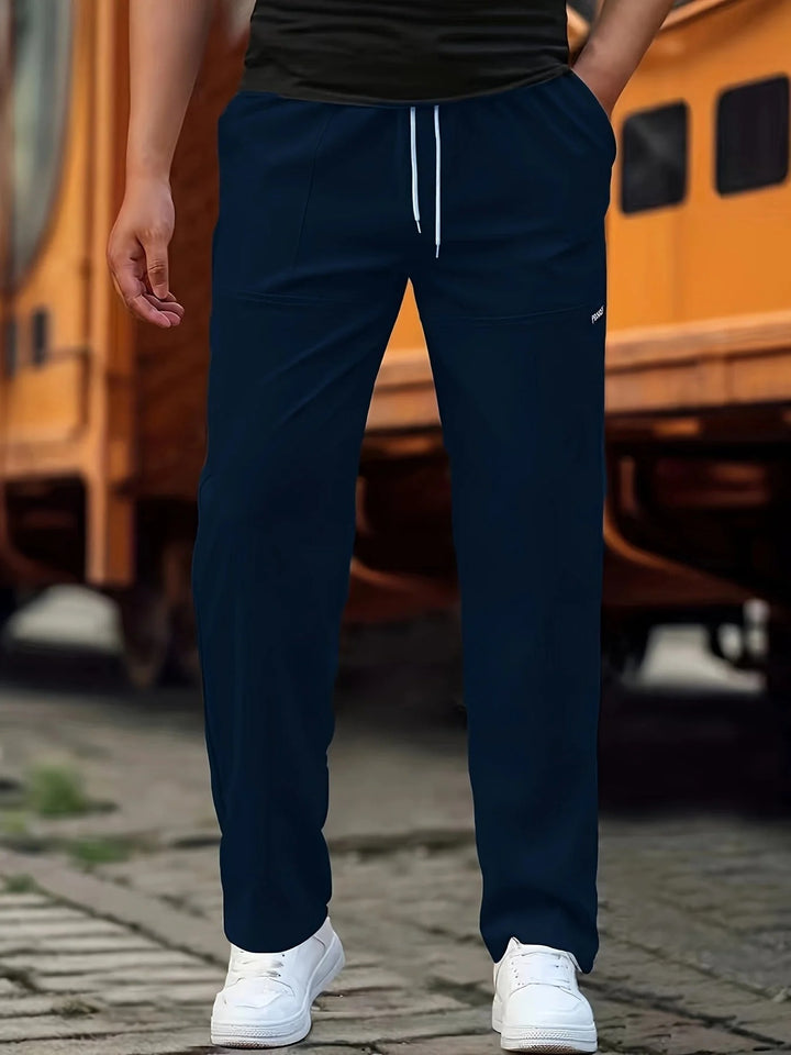 Men’s Straight-Leg Pants with Drawstring