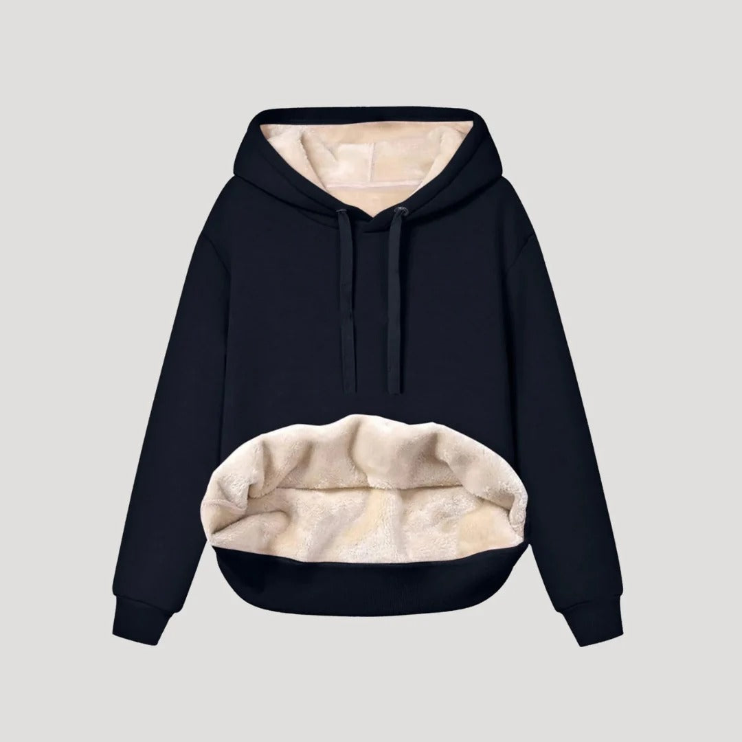 Women's Faux-Fur Lined Hooded Sweater