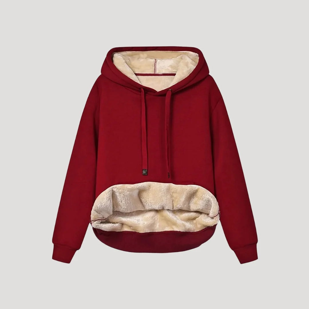 Women's Faux-Fur Lined Hooded Sweater