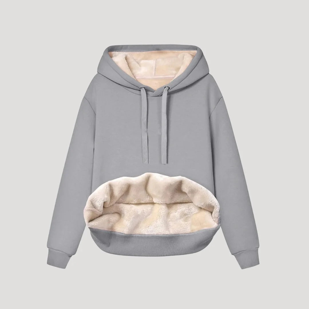 Women's Faux-Fur Lined Hooded Sweater