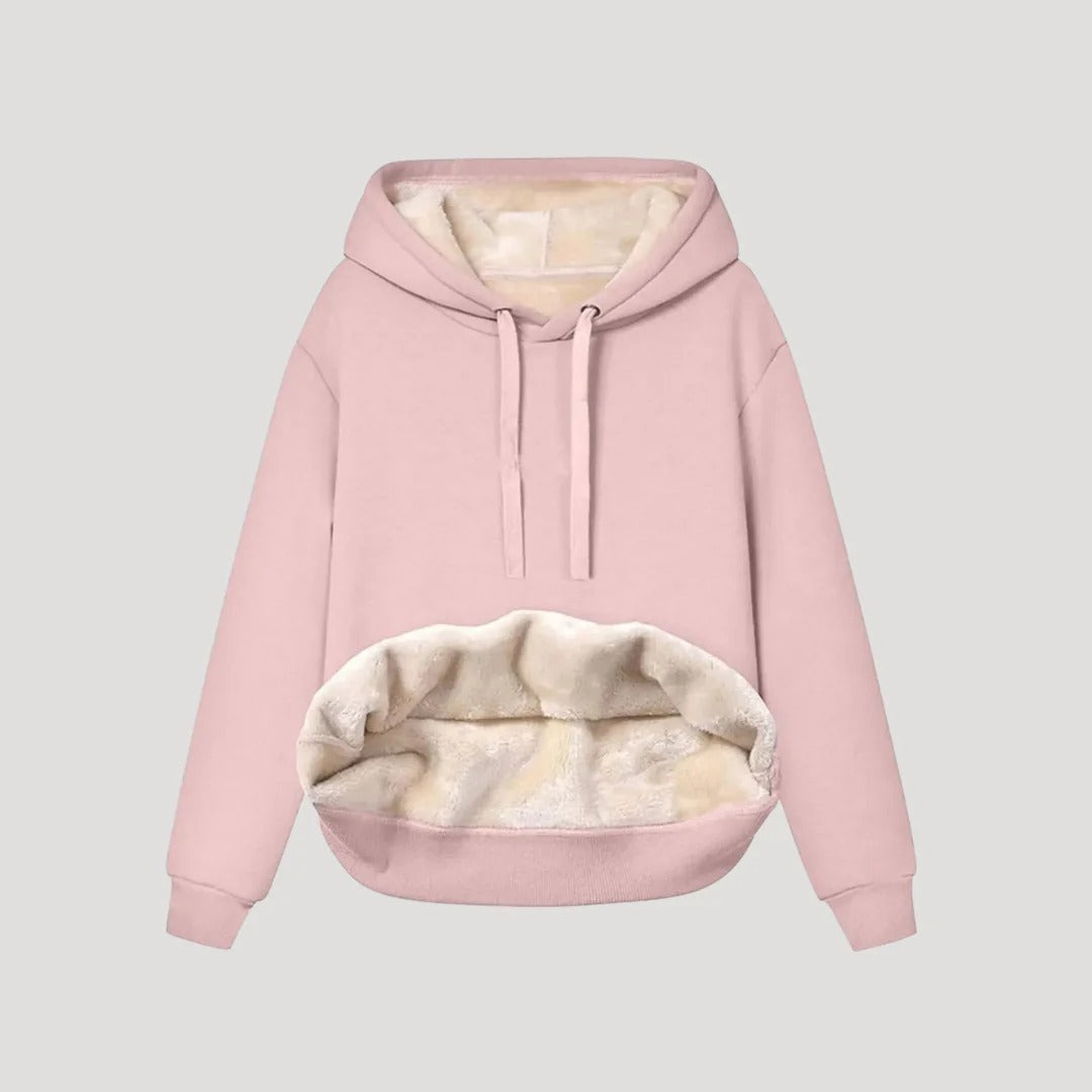 Women's Faux-Fur Lined Hooded Sweater