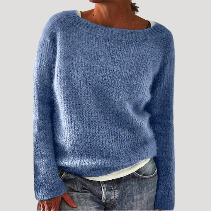 Wide Boat Neck Raglan Sweater