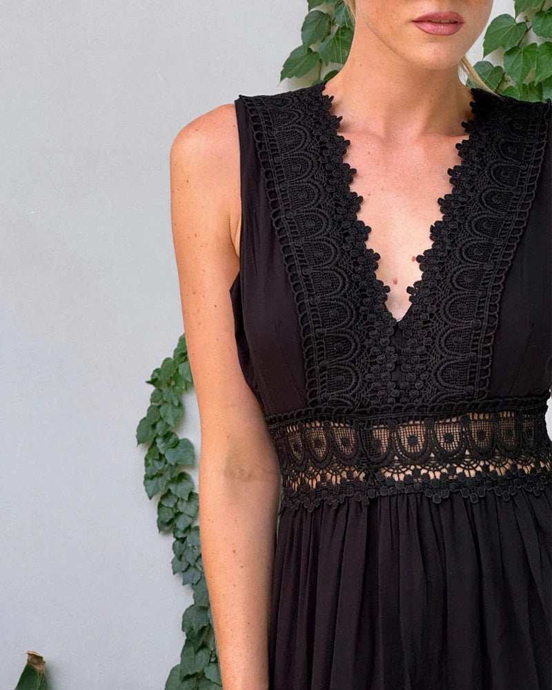 Women’s Crochet Lace Midi Dress