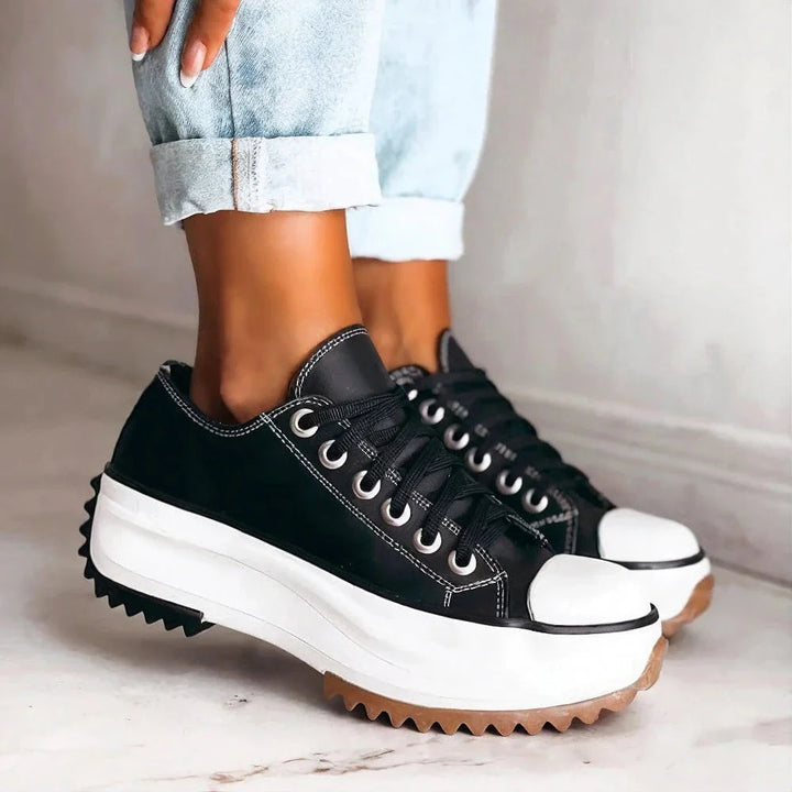Women’s Low-Top Platform Sneakers with Jagged Outsole