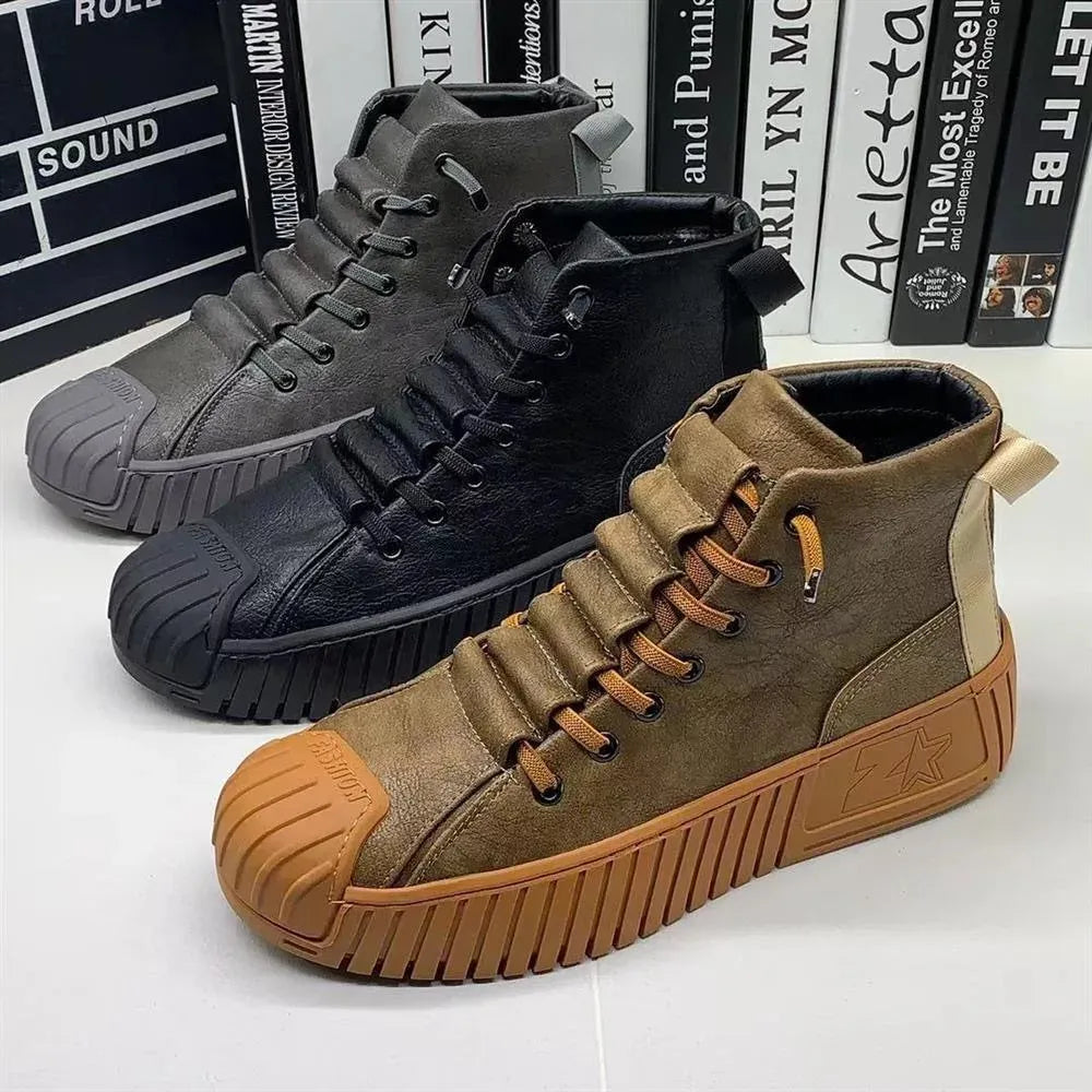 Men’s High-Top Boots with Platform Sole