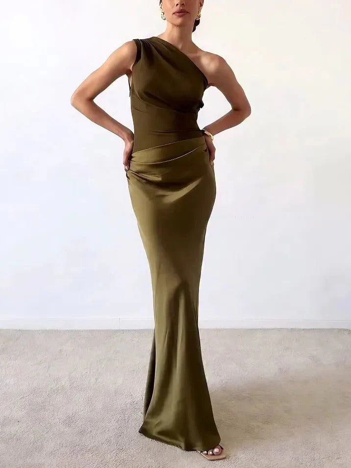 Women's One-Shoulder Maxi Dress