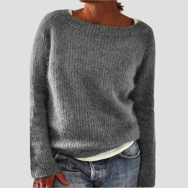 Wide Boat Neck Raglan Sweater