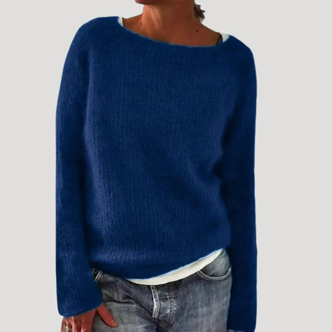 Wide Boat Neck Raglan Sweater