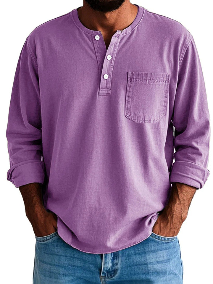 Men’s Long-Sleeve Henley Shirt