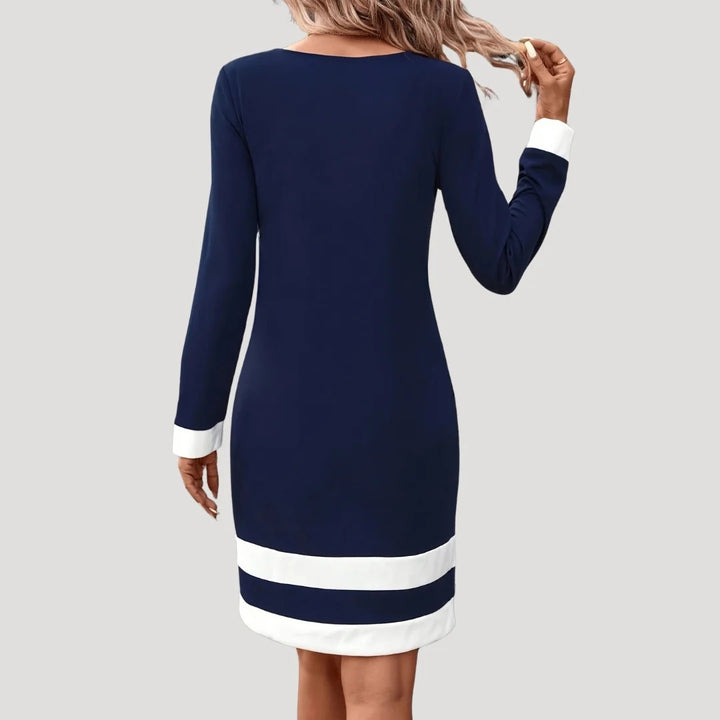 Women's Long-Sleeve Mini Shift Dress
