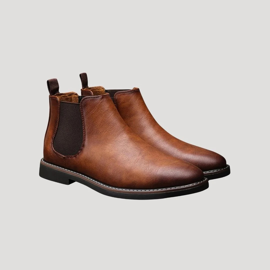 Men’s Almond-Toe Chelsea Boots