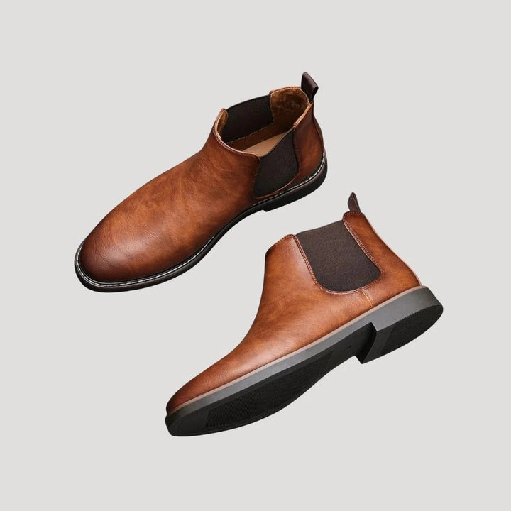 Men’s Almond-Toe Chelsea Boots